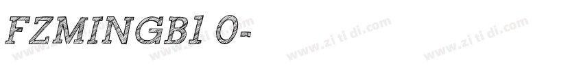 FZMINGB1 0字体转换